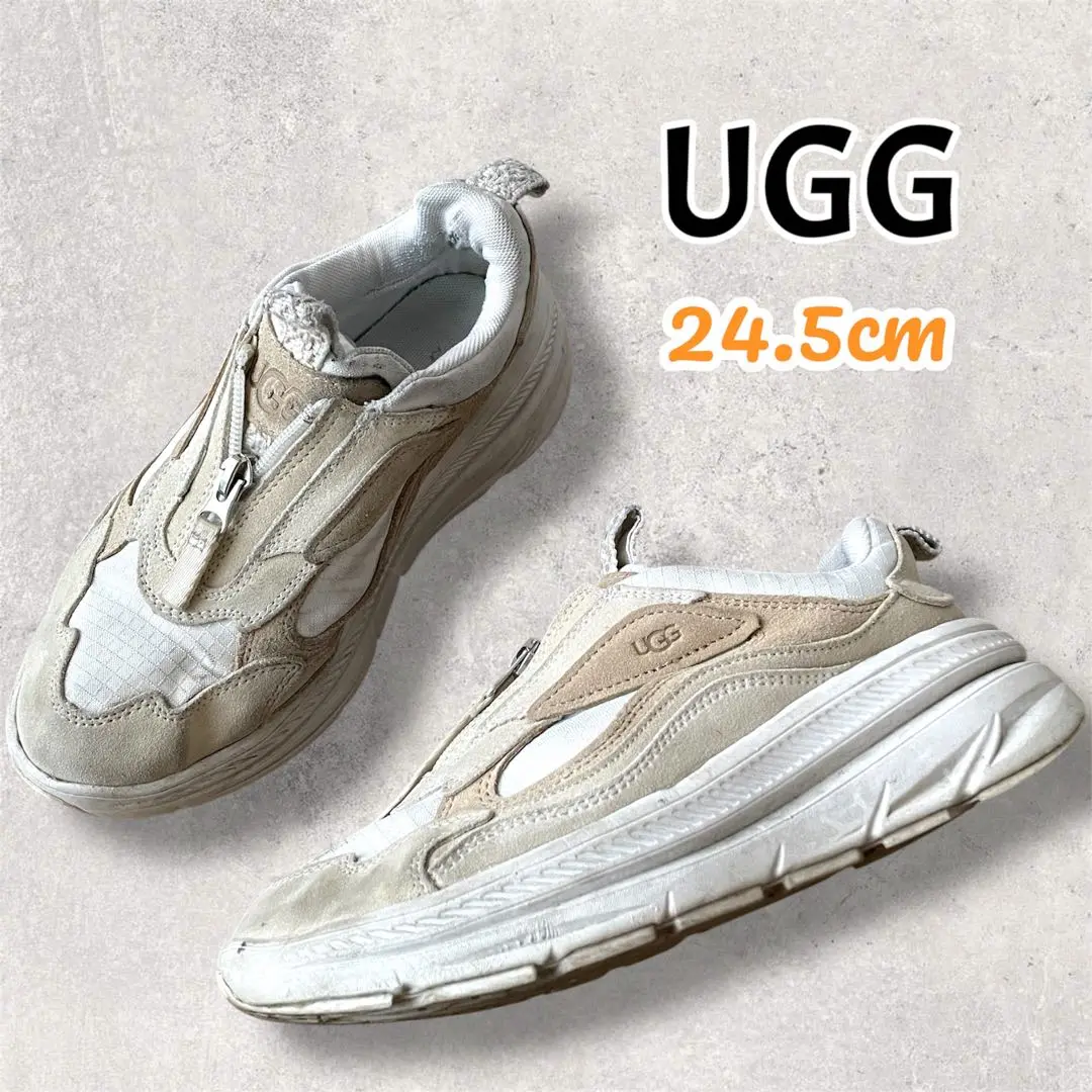 UGG アグ 厚底ヌバックメッシュスニーカー ベージュ系グレー系グレージュ 2025年最新】UGG カラー：ベージュ系 スニーカーの人気アイテム