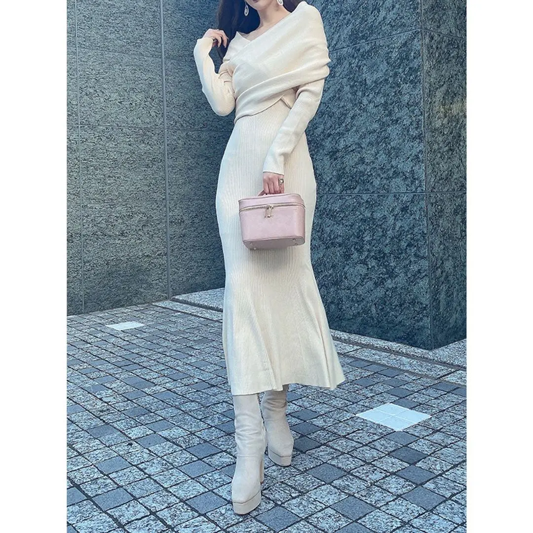 Thumbnail of Snood Set Knit Mermaid Dress ♡ IVORY ♡ F