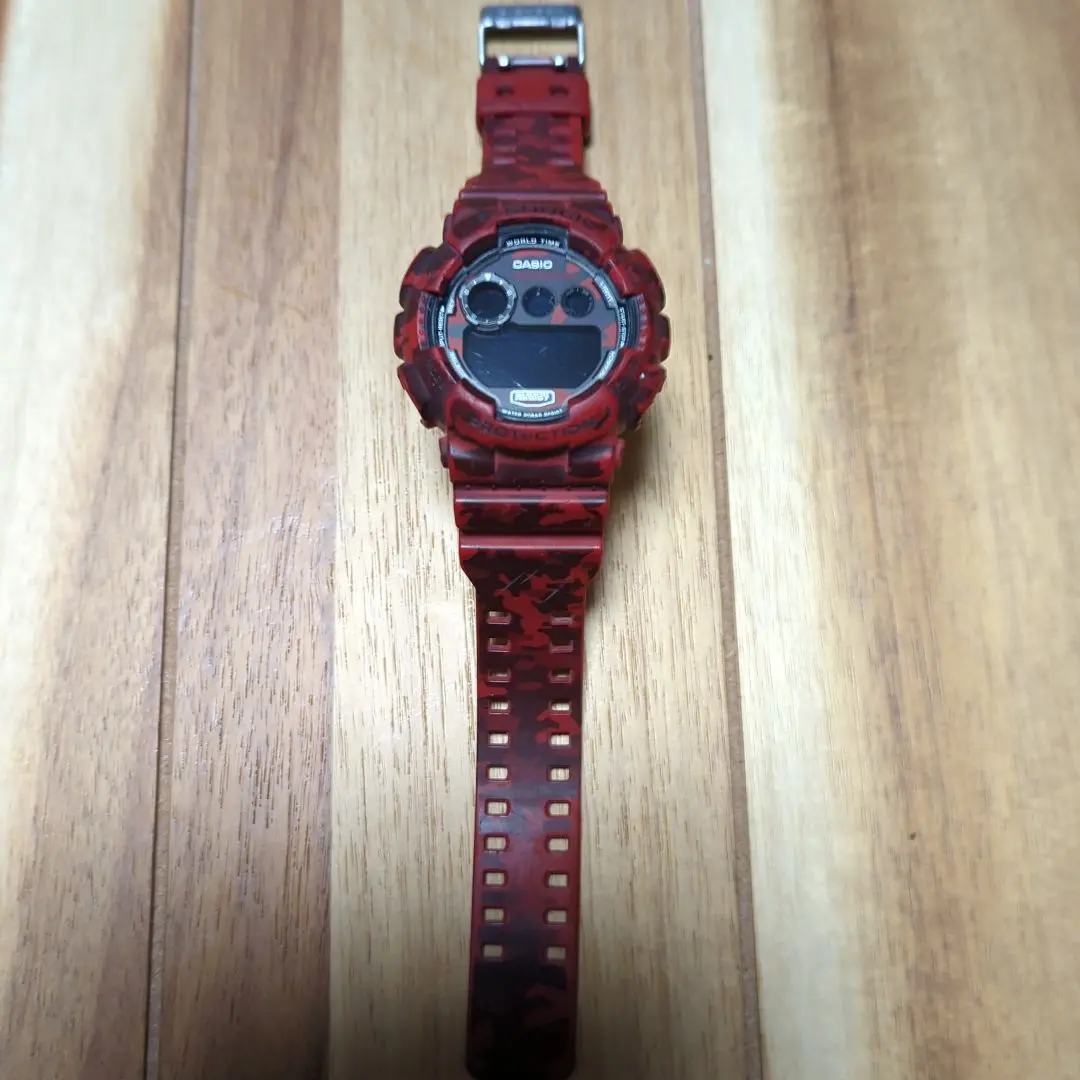 CASIO G-SHOCK レッド迷彩デジタル腕時計 CASIO - カシオ 時計 G-SHOCK レッド 迷彩 GD-120CM 3427の通販