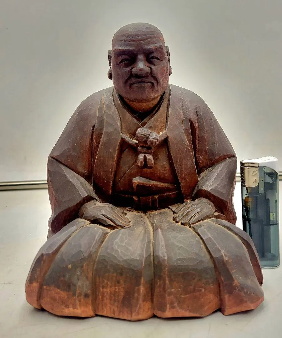 時代木雕人物像 局部有破損 的縮圖