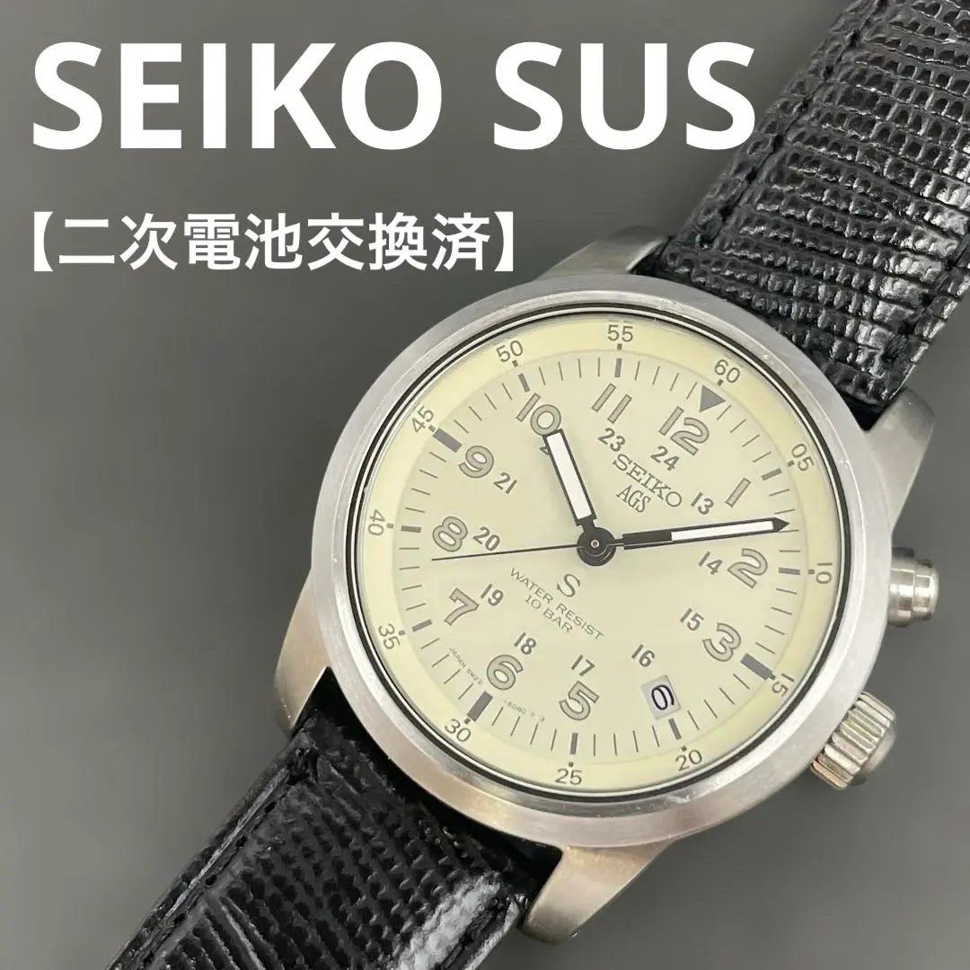 セイコー メンズ　腕時計　SUS AGS 不動品 Yahoo!オークション -「セイコー sus ags」(アクセサリー、時計