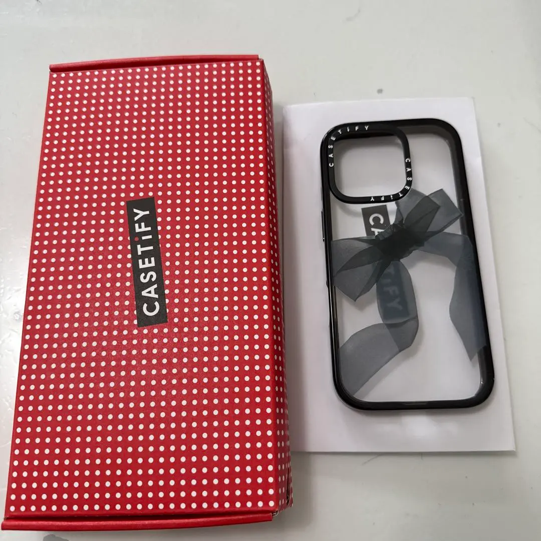 Casetify iPhone 16proリボンデザイン Amazon.co.jp: CASETiFY Impact Black Organza Ribbon Case for