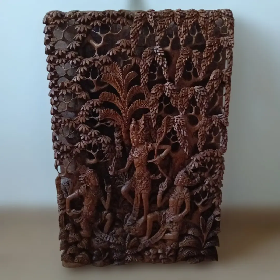 爪哇島 木雕 壁掛 浮雕 的縮圖