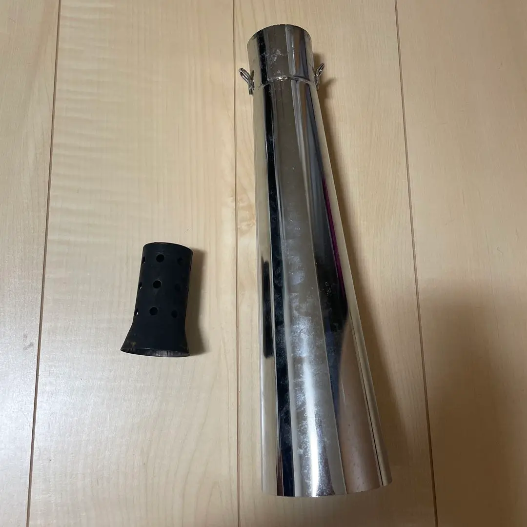 爆音管 メガホン NEW 爆音管 グロスブラック 鉄 メガホンマフラー インナー