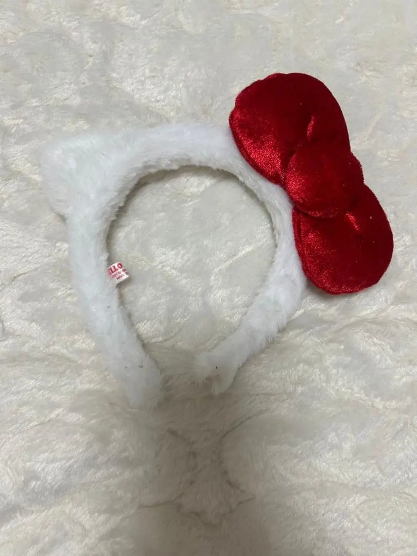 Hello Kitty 髮箍 紅色蝴蝶結 的縮圖