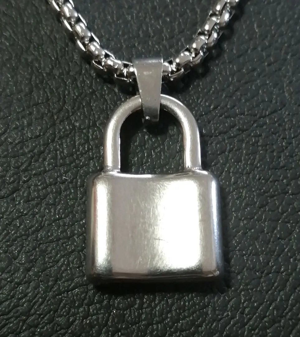 Thumbnail of Padlock Necklace G - Stainless Steel Necklace - American Casual - Street - Punk