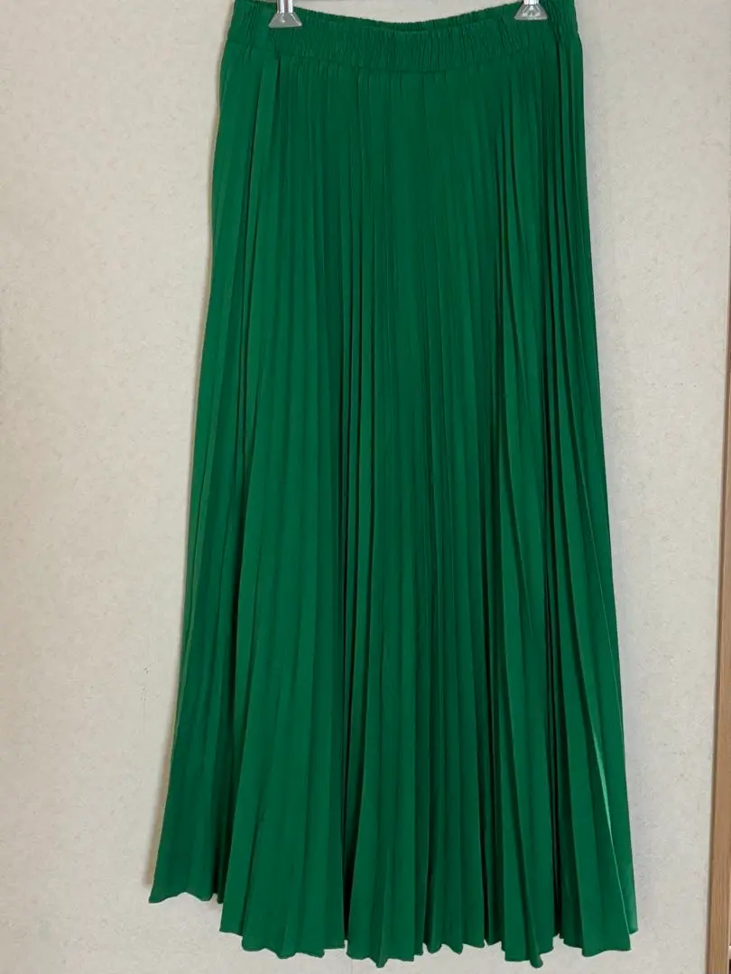 Thumbnail of manana - Vibrant Green Pleated Long Skirt - Free Size