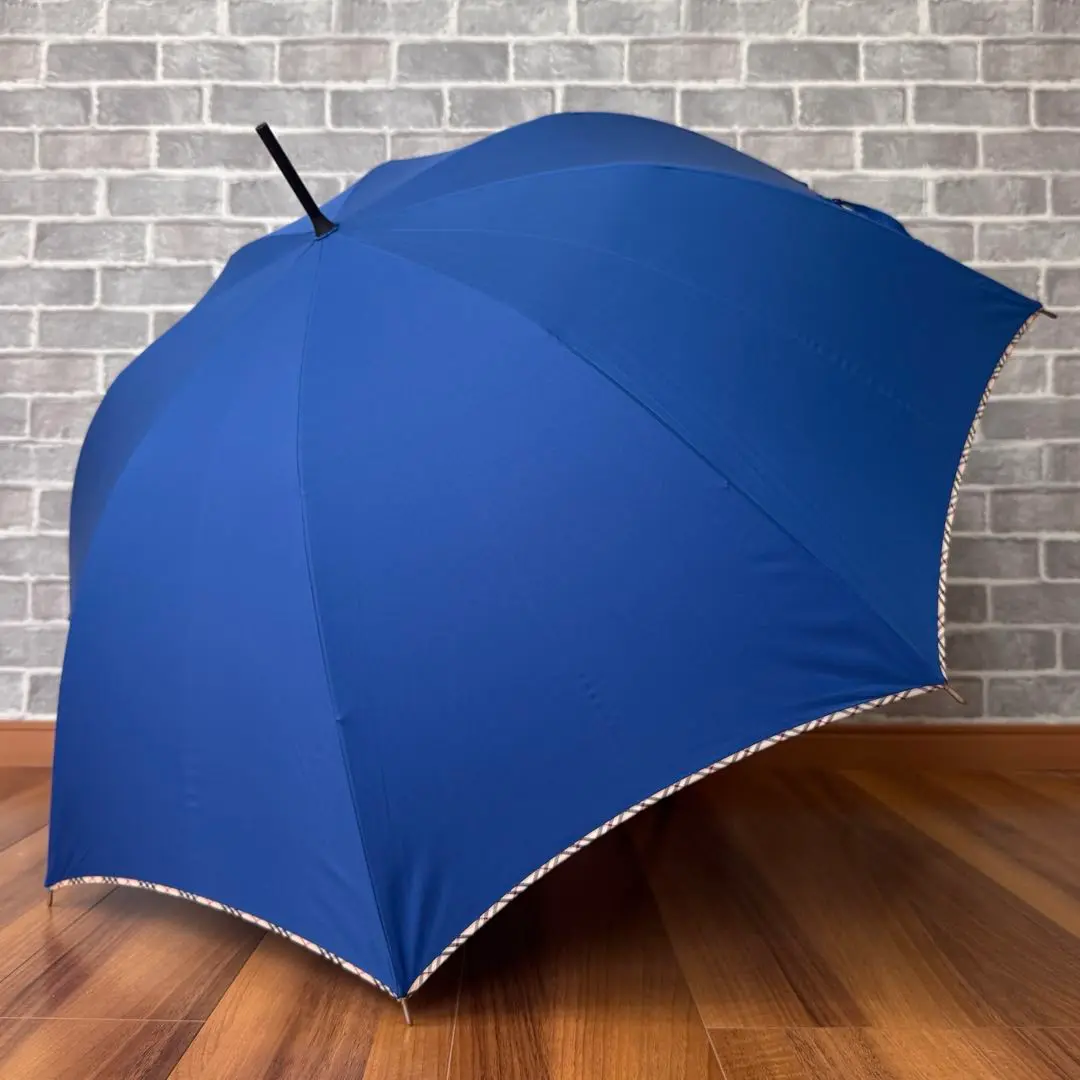Thumbnail of New Burberry Nova Check Blue Long Umbrella