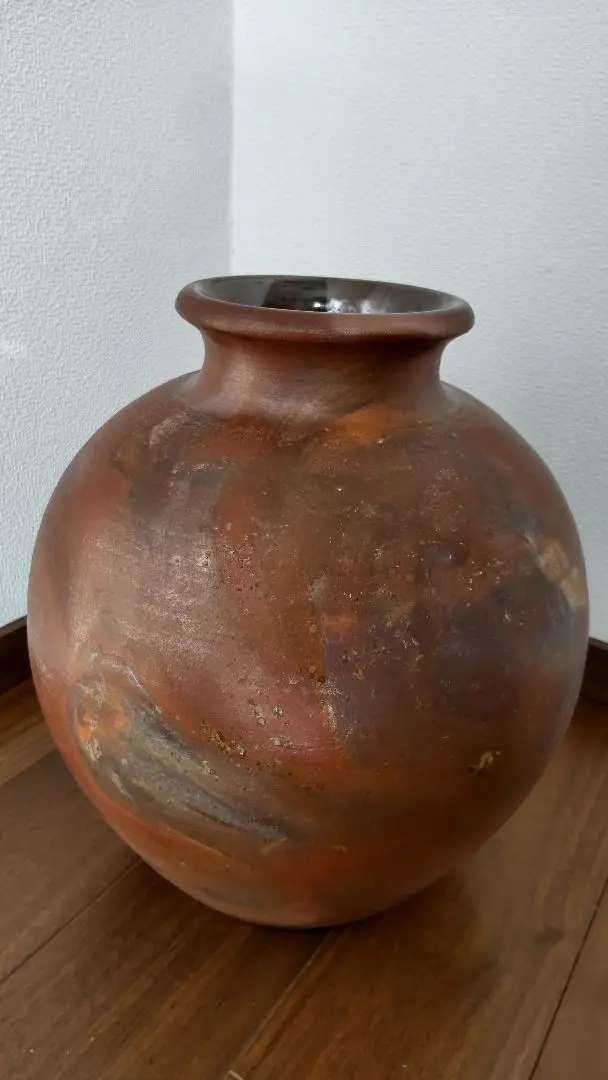 Ｒ７１２　水指　『丹波立杭焼』『市野信行造』『一重口水指』　共箱　茶道具 R712 水指 『丹波立杭焼』『市野信行造』『一重口水指』 共