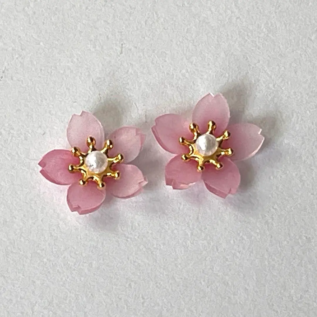 櫻花 耳環 耳夾 3 的縮圖