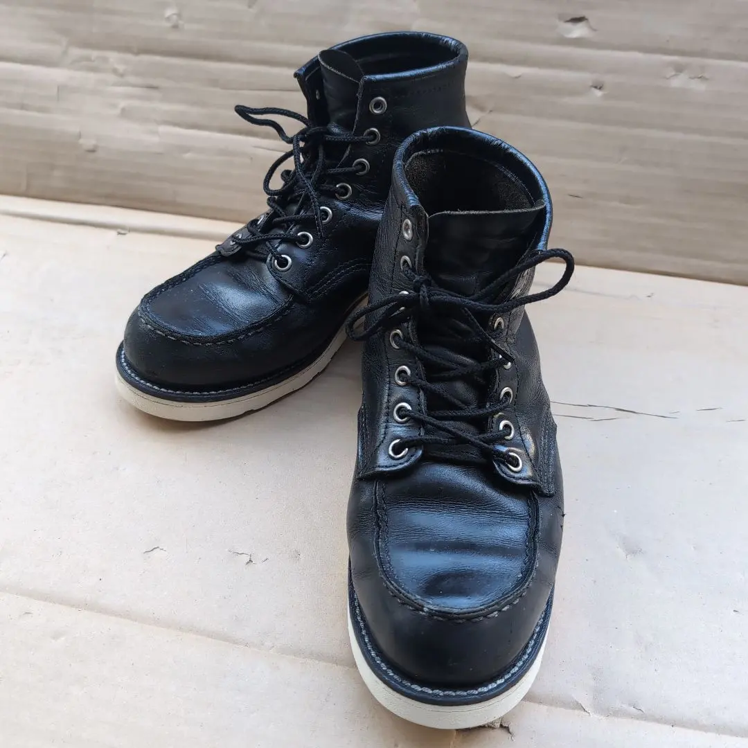 Thumbnail of Red Wing Black Leather Work Boots, Made in USA