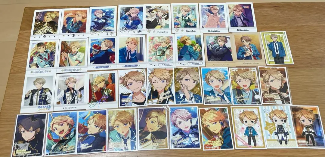 Thumbnail of Ensemble Stars! Knights Arashi bundle sale, including Deco Stickers and Posh Colle cards.