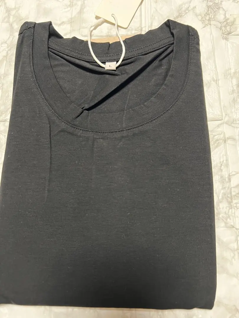 Thumbnail of Short-sleeved black T-shirt, size L, for women