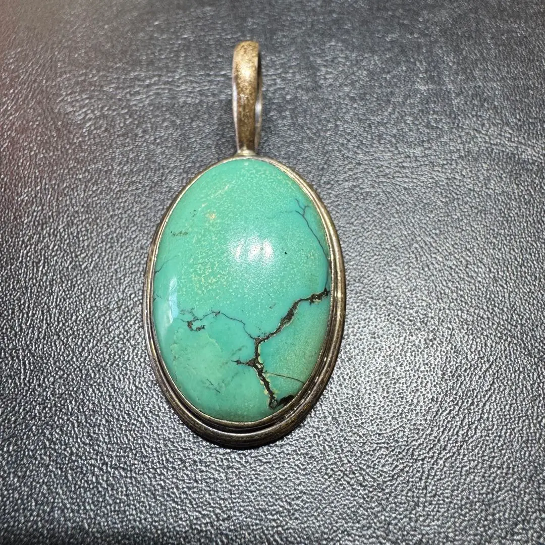 綠松石 銀飾925 吊墜 綠松石 天然石 項鍊 的縮圖