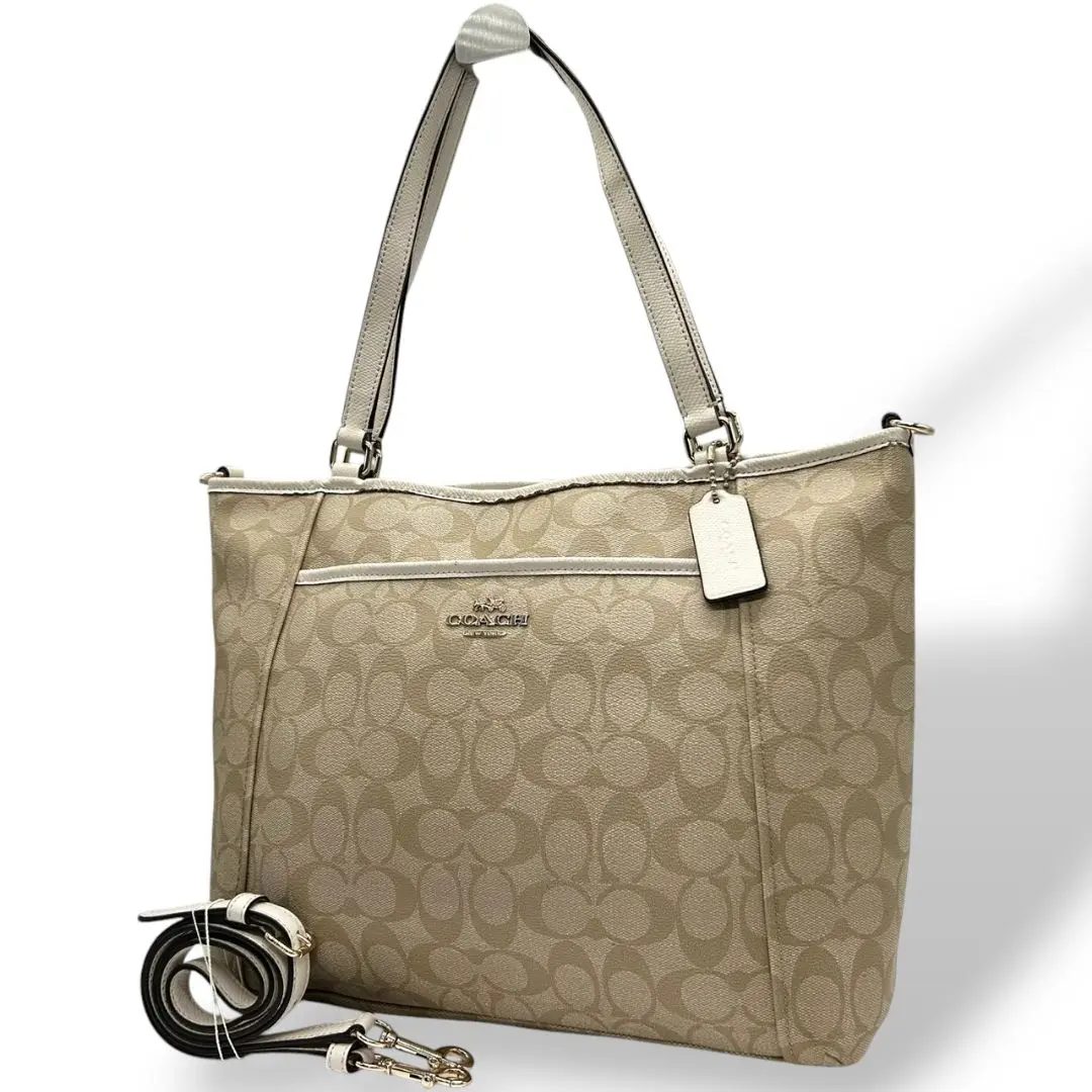 【極美品】コーチ トートバッグ シグネチャー 2WAY 茶 F33998 COACH コーチ シグネチャー トートバッグ ショルダーバッグ