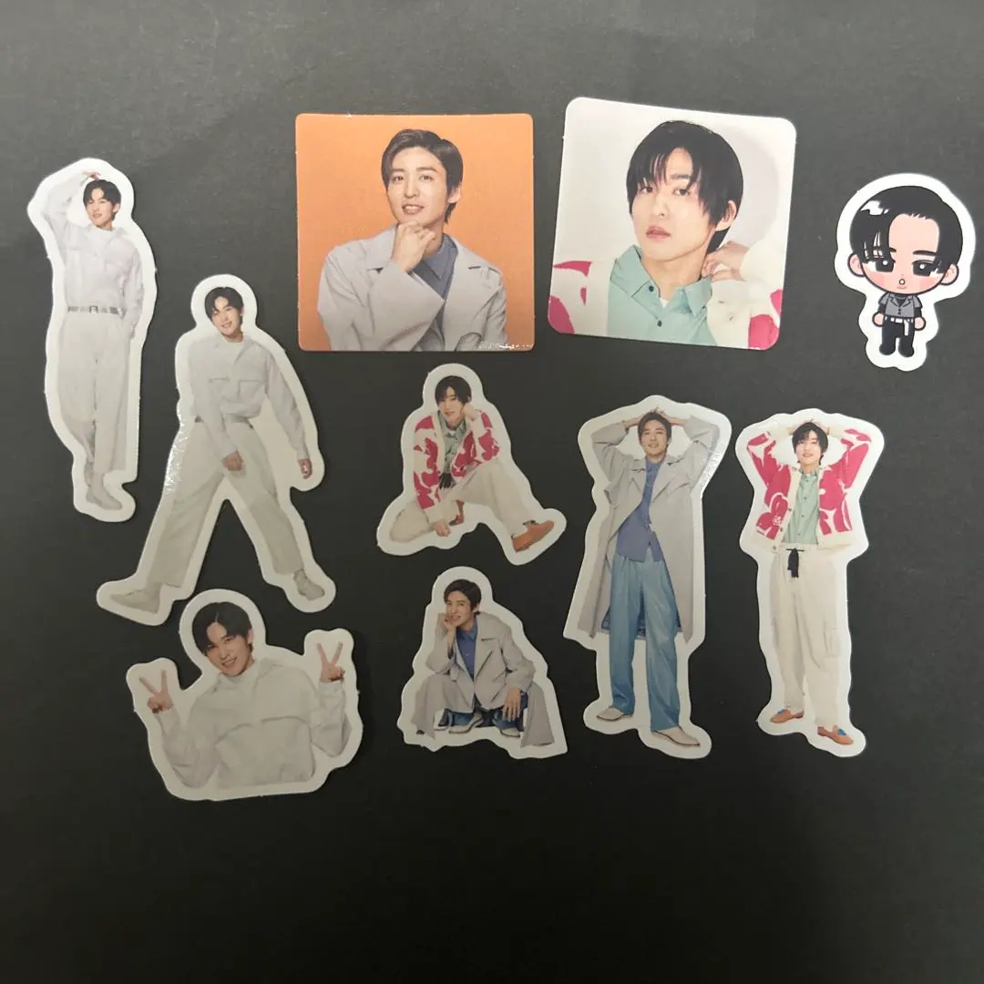 Thumbnail of Ren Meguro flake stickers, set of 10, Snow Man, and two magazines