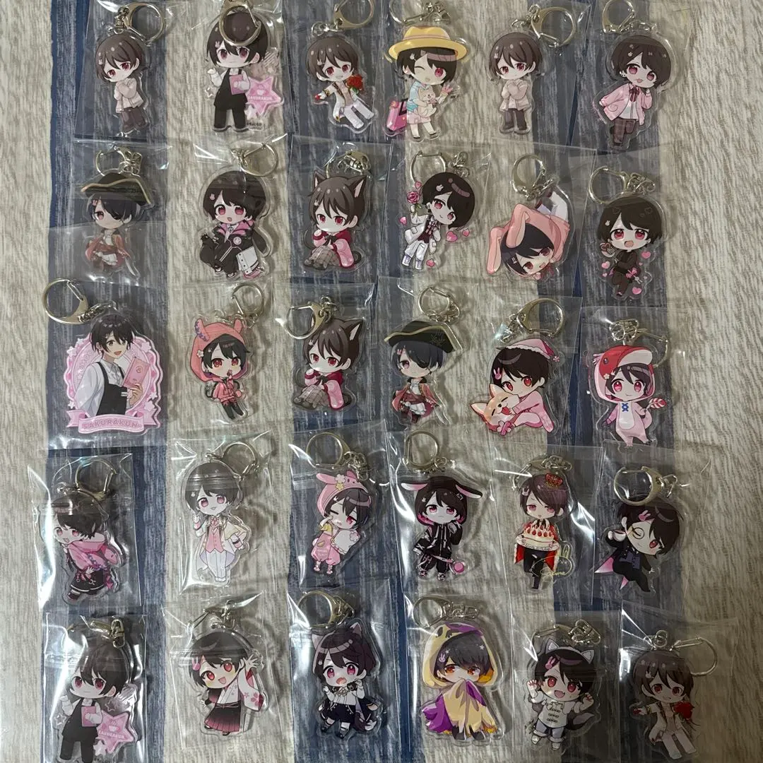 Thumbnail of ChocoLove (Chocorabi) Sakurakun Acrylic Keychains - Bundle