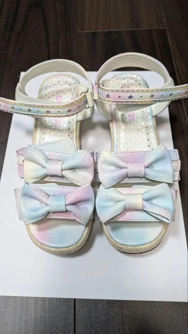 Thumbnail of Mezzo Piano Pastel Color Sandals with Ribbons, 20cm