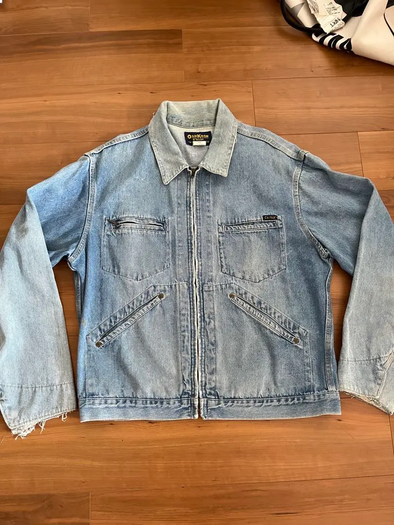 ビンテージ OshKosh B'Gosh デニムジャケット USA製 古着 70-80s USA製 OshKosh B'gosh 濃紺 ブルー デニム