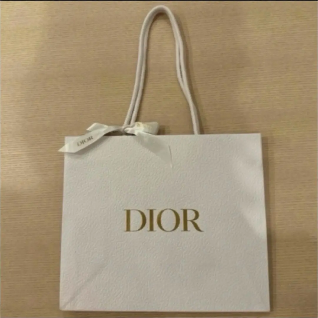 Thumbnail of New, unused Dior paper bag with ribbon, shopping bag