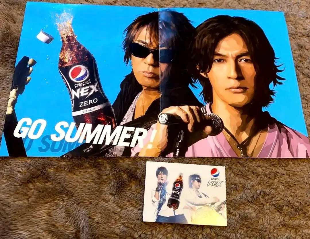 値下げ！ B'z 非売品 ミニ ポスター POP ペプシ pepsi NEX