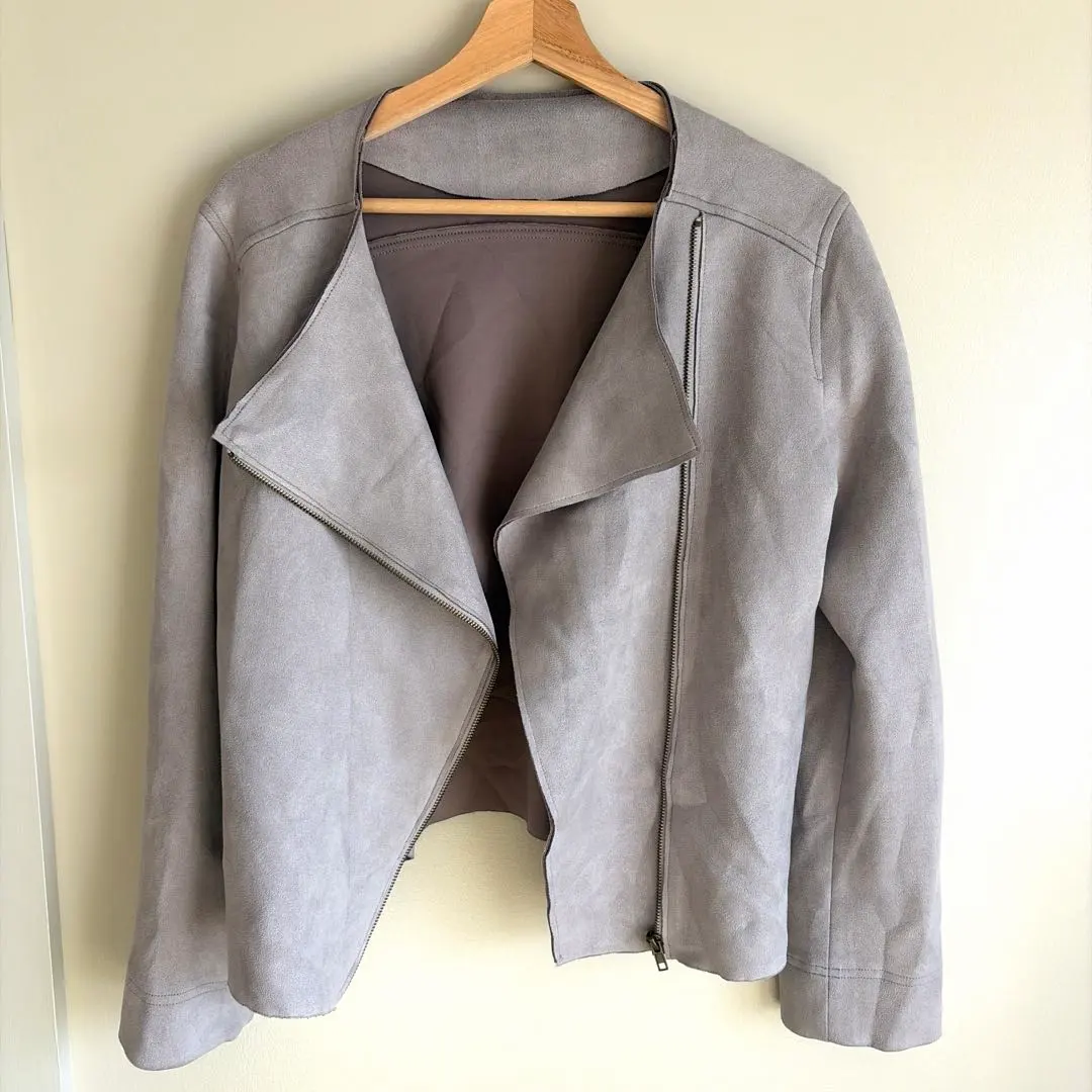 Thumbnail of Gray Jacket, Size M, Faux Suede Outerwear