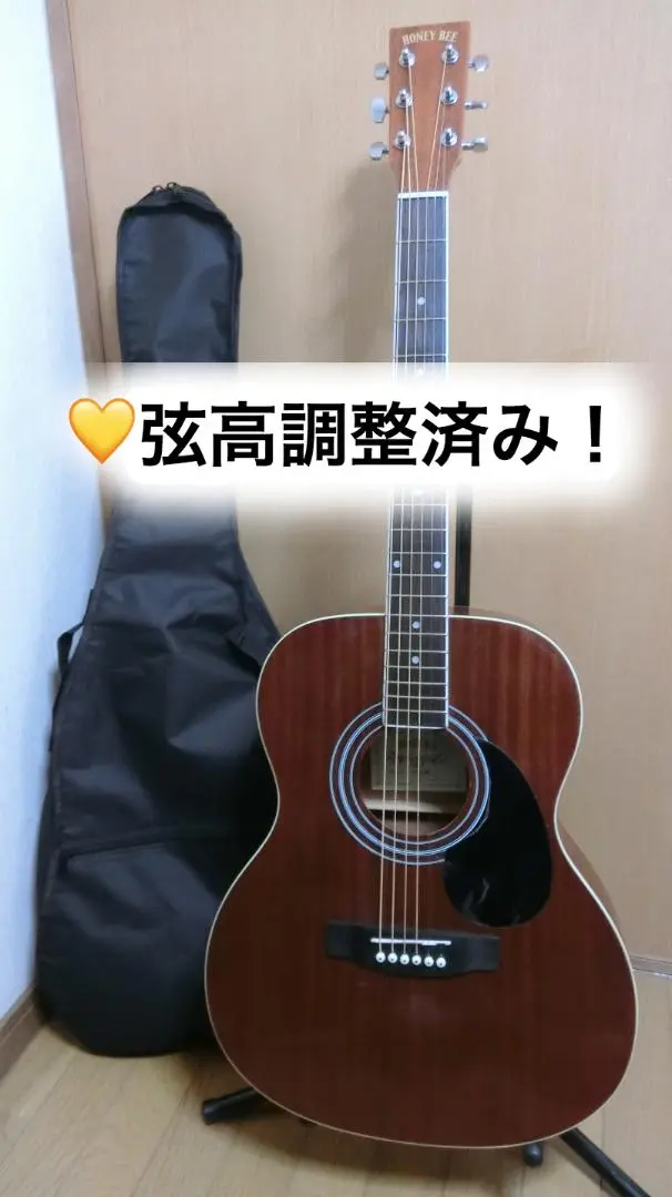 ❤️弦高調整済！「HONEY BEE アコースティックギター F-15N