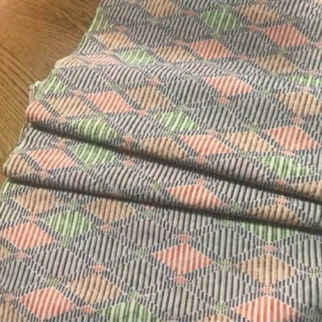 Thumbnail of Old Cloth No. 458 Unused Crepe 3.9m Geometric Pattern