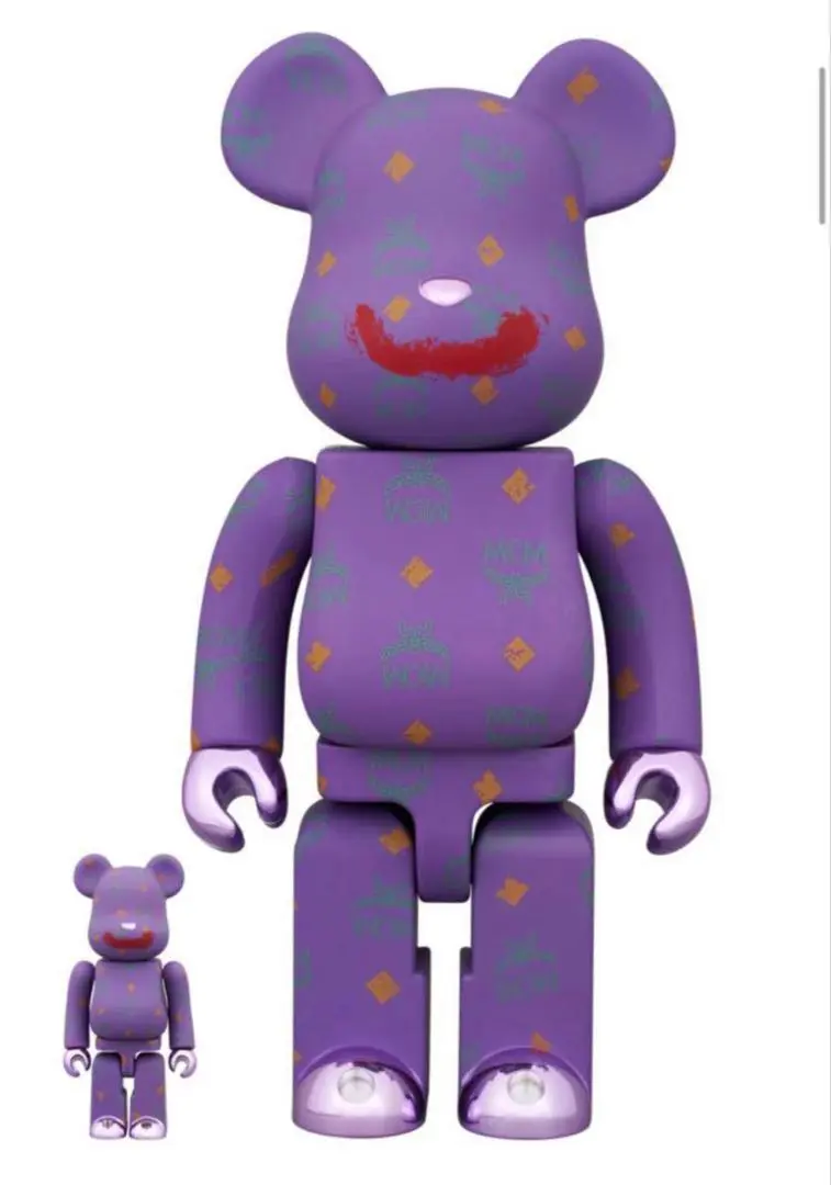 MCM - エムシーエム MCM ベアブリック BE@RBRICK 100%＆400% 2体セット ヴィセトス フィギュア 人形 ぬいぐるみ オブジェ プラスチック ブラウン 未使用 MCM - エムシーエム MCM ベアブリック BE@RBRICK 100%＆400% 2体