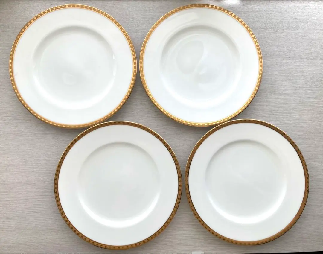 TIFFANY Plate Set Of 4 White Gold | eBay