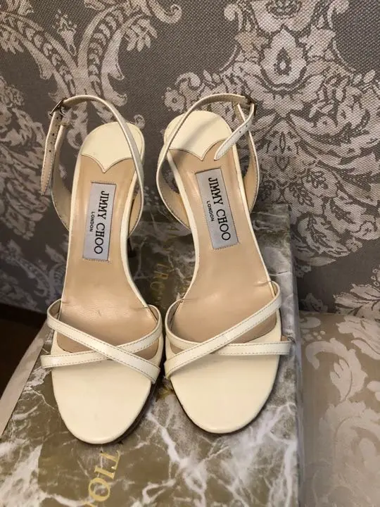 Thumbnail of Jimmy Choo Strap Sandals, White, 36 1/2
