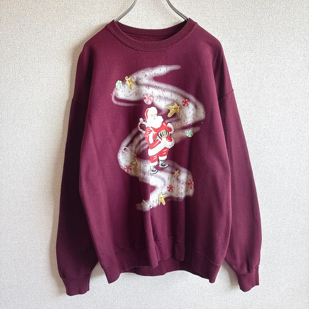 Thumbnail of American vintage sweatshirt, Christmas, Santa Claus, character, cookies, L