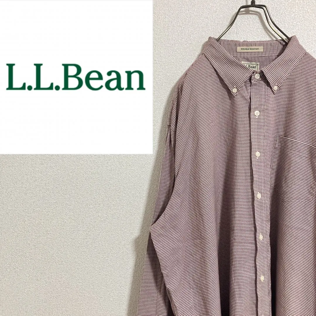 【人氣】L.L.Beanエルエルビーン 鈕扣領 格紋長袖襯衫 XXL 的縮圖