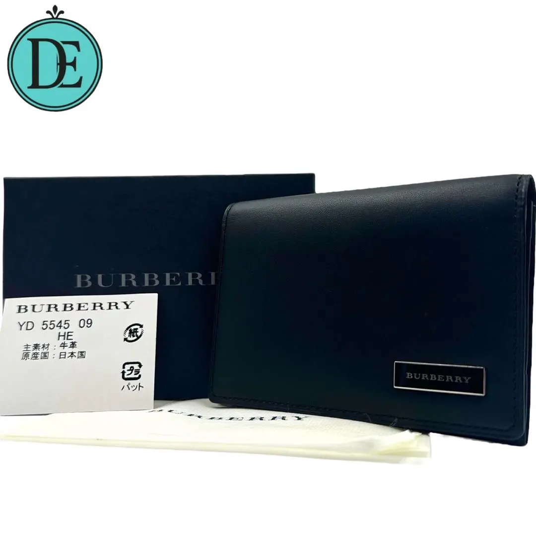 【極上品】BURBERRY 卡片夾 證件套 標誌牌 皮革 黑色 的縮圖