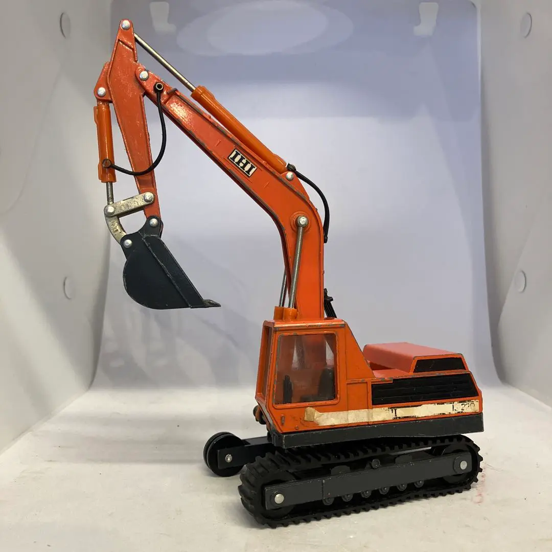 当時物 アンティーク ダイヤペットパワーショベル ミニカー 日本製 ダイヤペット K-42 三菱 パワーショベル MS280 ノンスケール