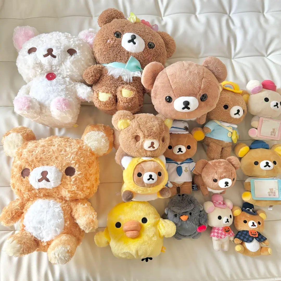 【値下げ】リラックマ友の会 ぬいぐるみセット 傘 レア スペシャルぬいぐるみ 値下げ】リラックマ友の会 ぬいぐるみセット 傘 レア スペシャル