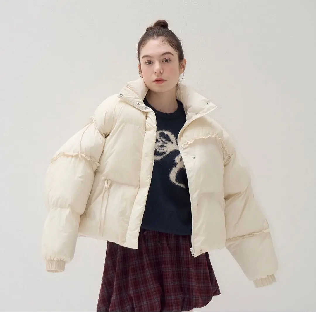 ジャケット・アウター muguet frill ribbon down jacket muguet（ミュゲ）の「リボンダウンジャケット（ダウンジャケット