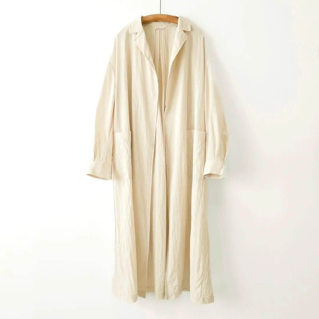 Thumbnail of Excellent condition Gready Brilliant RN Long Tailored Gown Spring Coat Ivory