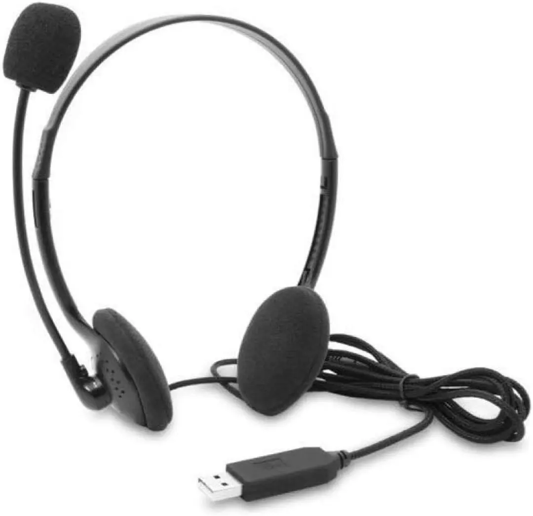 Thumbnail of Dual-ear headband headset, microphone, USB connection, lightweight, for calls, business