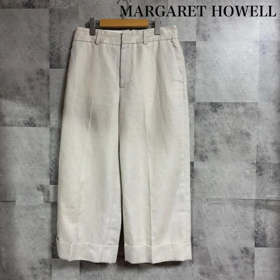 瑪格麗特·霍威爾 寬鬆亞麻褲 日本製造 尺寸3 M353 的縮圖