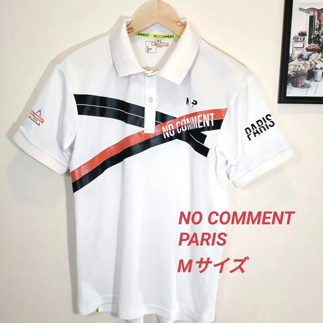 【新品定価17,600円】NO COMMENT Paris ポロシャツMサイズ NO COMMENT PARIS (ノーコメントパリ) NC スポーツ バック