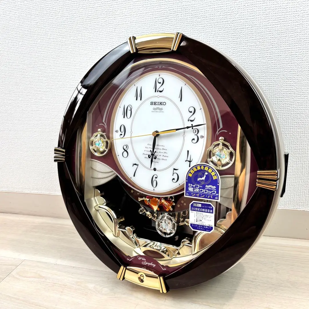 使用浅い美品　セイコー ウェーブシンフォニー電波からくり時計 RE560M 使用浅い美品 セイコー ウェーブシンフォニー電波からくり時計