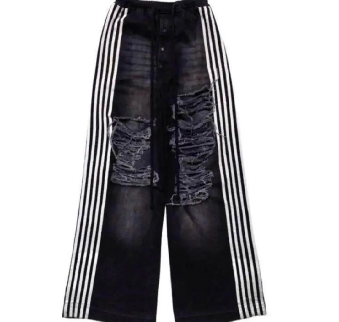 パンツ dasyori yori sport 5stripedenim 28/1 Dasyori yori sport 5 stripe denim black｜Yahoo!フリマ（旧