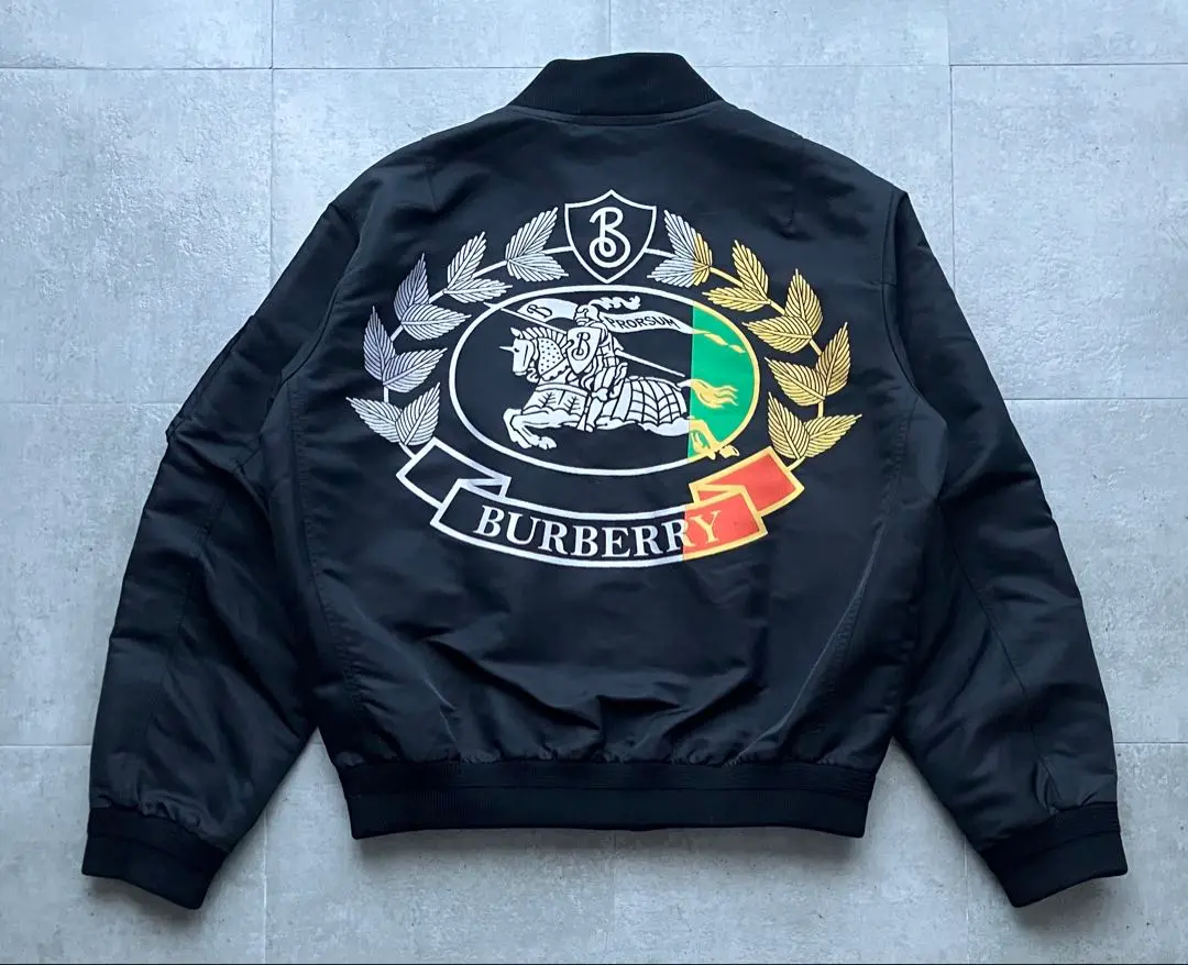 Burberry ボンバージャケット ma-1 イエロー Burberry London England MA-1 bomber jacket Men's 54 size