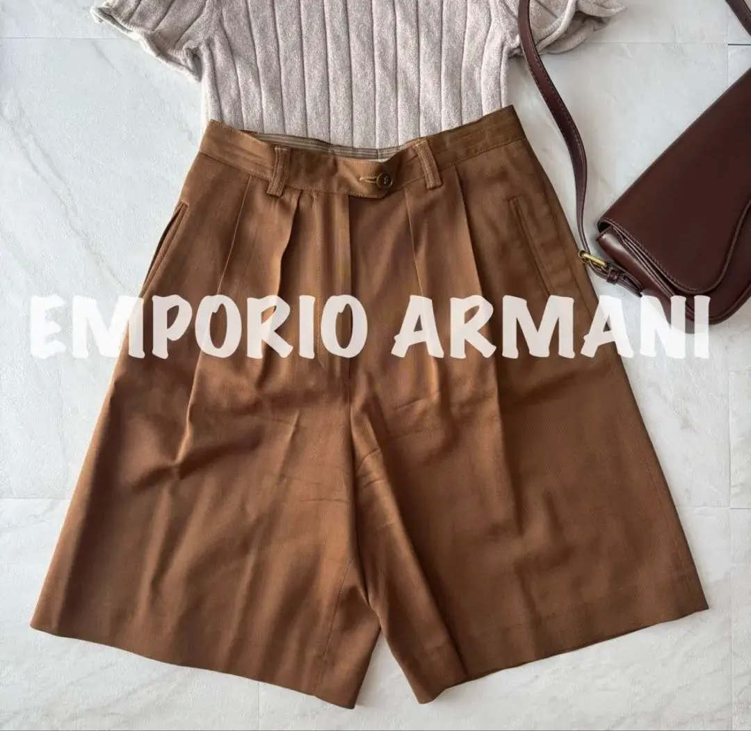 Thumbnail of Emporio Armani Wool Half Pants Trousers Beige Brown Size 38