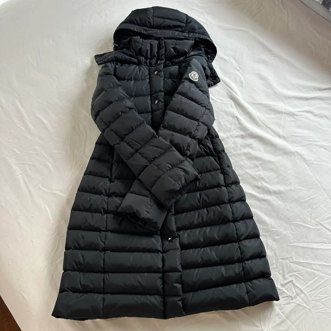 MONCLER (モンクレール) ADOXA アドクサ　黒　00 良品☆モンクレール・ADOXA ワッペン フード付 ダウンコート(0