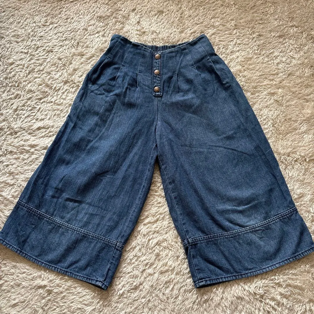 Thumbnail of Dark Denim Gaucho Pants GU 140cm