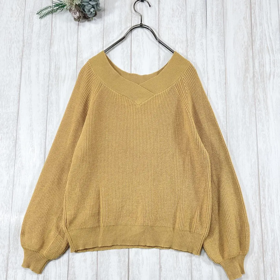 earth music&ecology (F) 針織 V領 泡泡袖 的縮圖