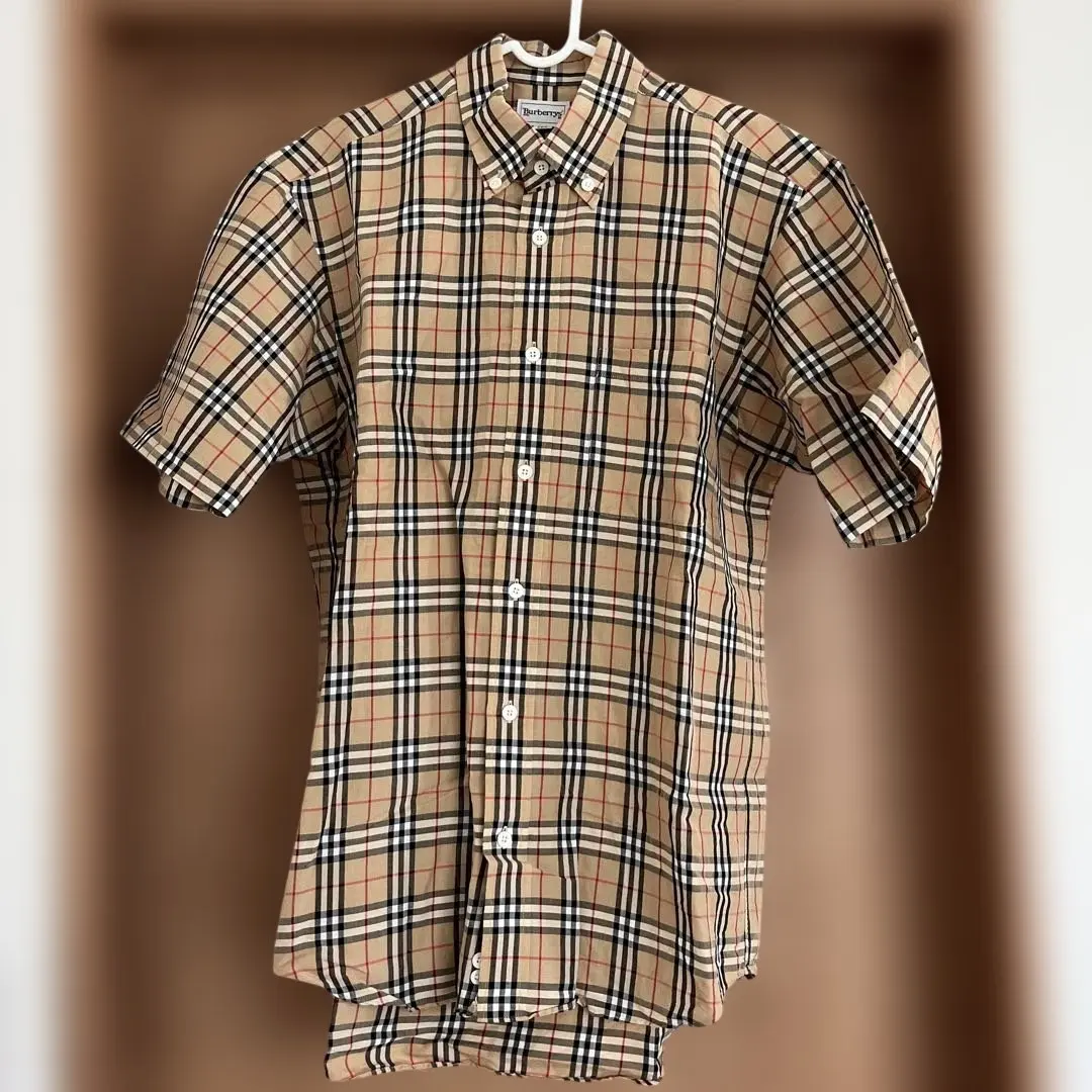 Thumbnail of Burberry's Check Pattern Short Sleeve Shirt MA Men's