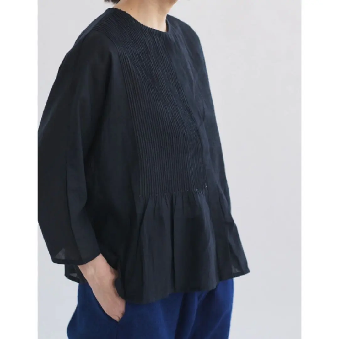 calico 略帶卡迪褶飾襯衫 的縮圖